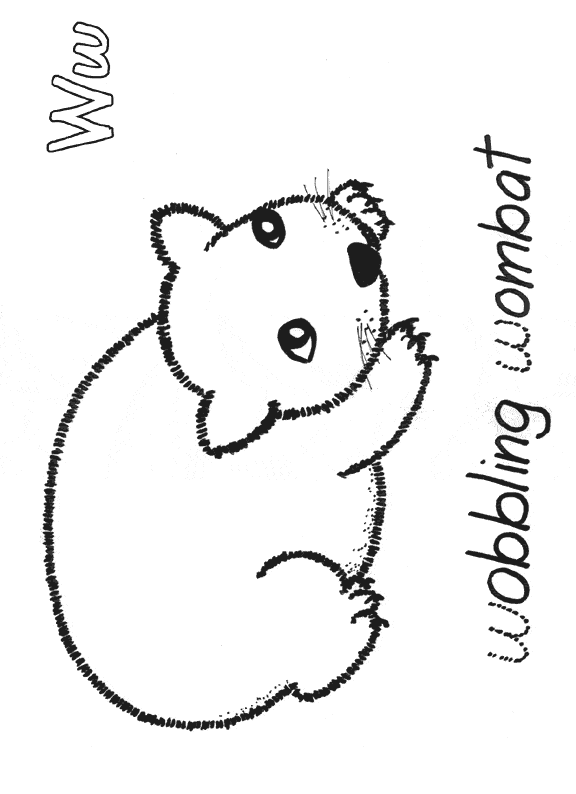 Wombat coloring #9, Download drawings