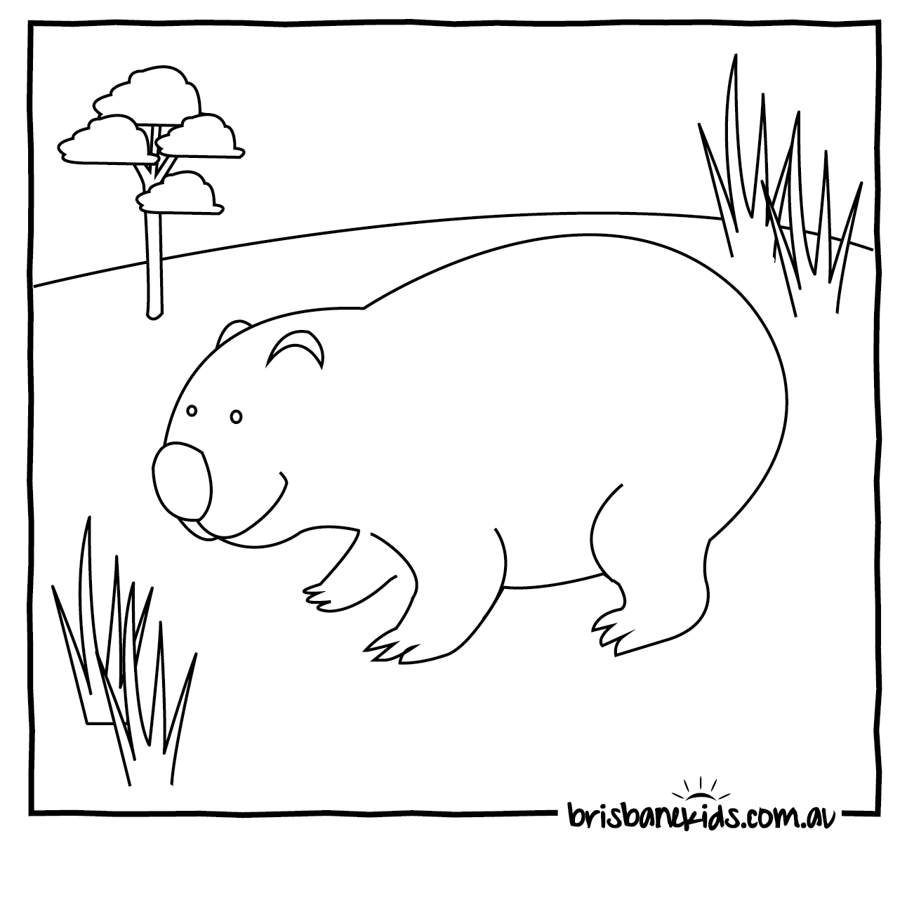 Wombat coloring #1, Download drawings