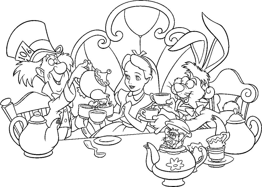 Alice In Wonderland coloring #1, Download drawings