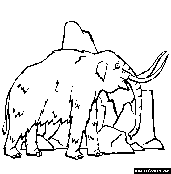 Woolly Mammoth coloring #15, Download drawings