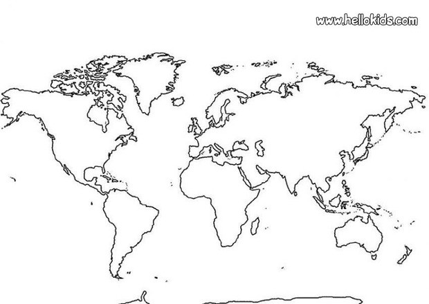 World Map coloring #14, Download drawings