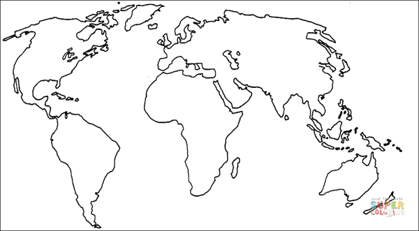 World Map coloring #9, Download drawings