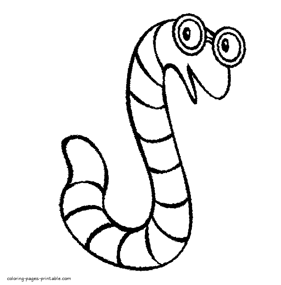 Worm coloring #19, Download drawings
