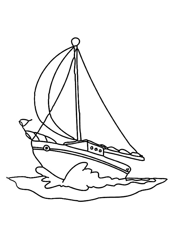 Yacht coloring #15, Download drawings