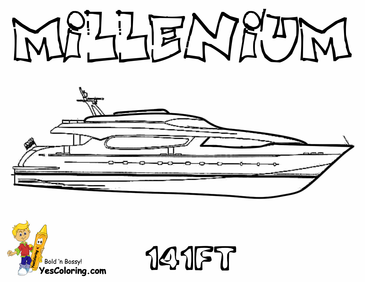 Yacht coloring #9, Download drawings