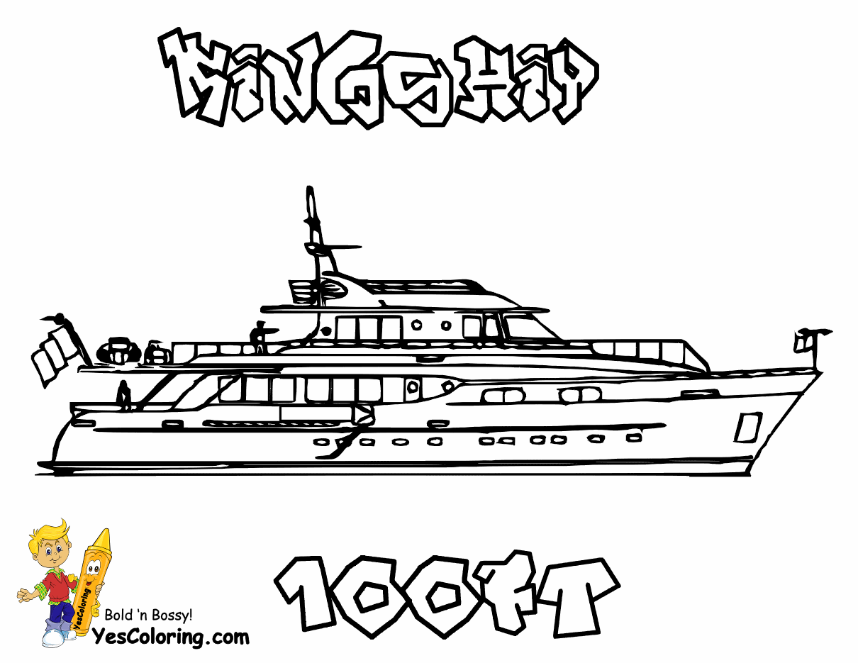 Yacht coloring #7, Download drawings