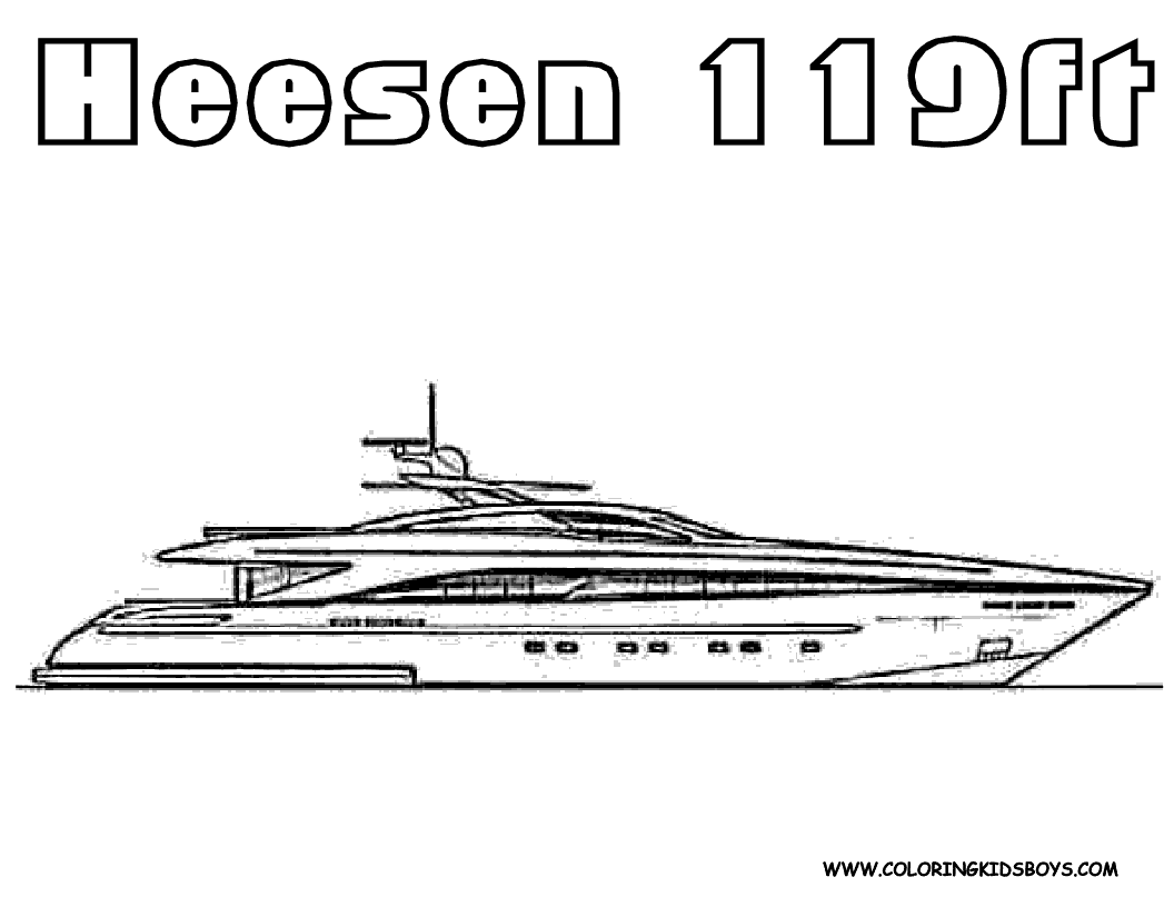 Yacht coloring #20, Download drawings