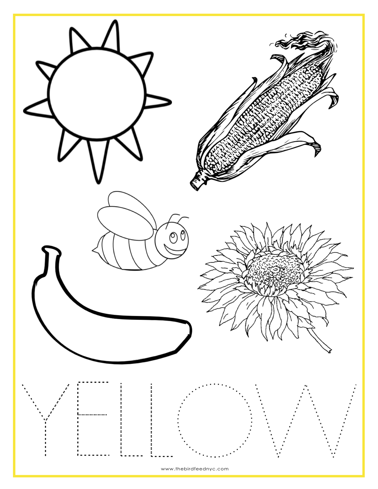Yellow coloring #8, Download drawings