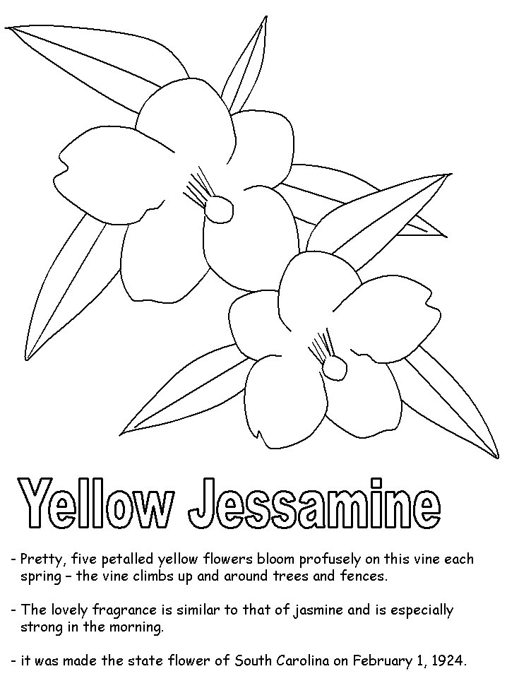 Yellow Flower coloring #10, Download drawings