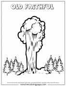 Yellowstone National Park coloring #2, Download drawings