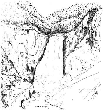 Yellowstone Falls coloring #3, Download drawings