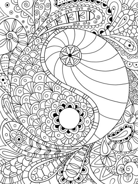 Yin & Yang coloring #11, Download drawings