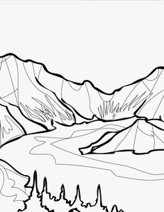 Yosemite Falls coloring #9, Download drawings