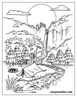 Yosemite Falls coloring #17, Download drawings