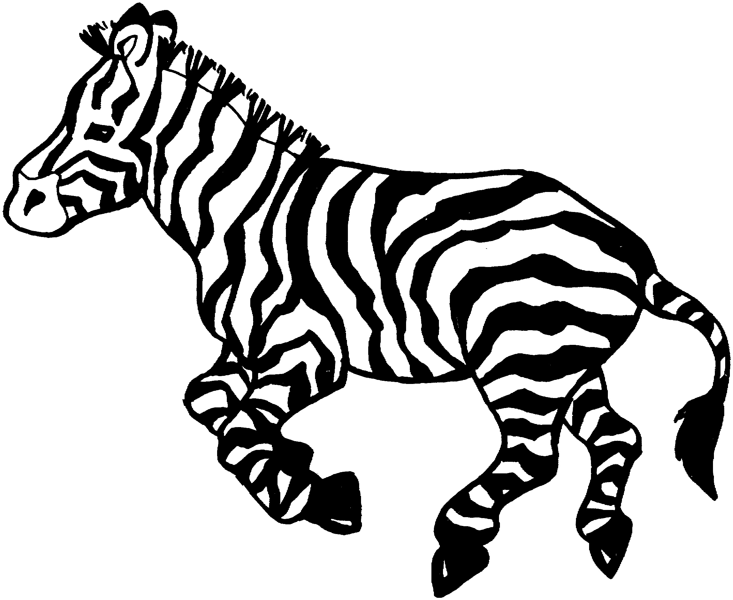 Zebra coloring #6, Download drawings