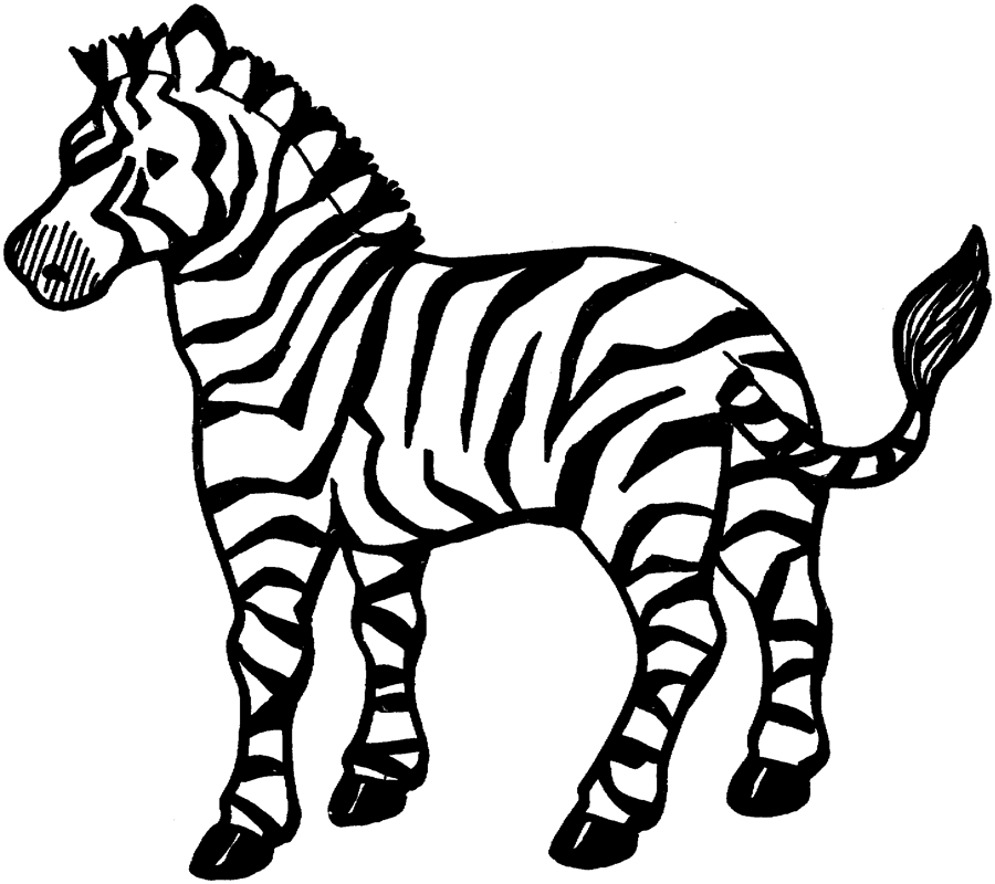 Zebra coloring #8, Download drawings