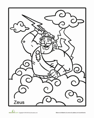 Zeus coloring #18, Download drawings