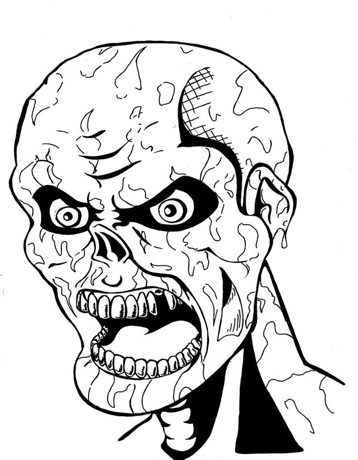 Zombie coloring #7, Download drawings