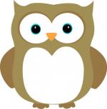 Brown Hawk Owl clipart