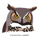 Great Horned Owl clipart