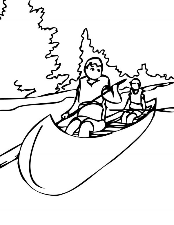 preview Canoe coloring