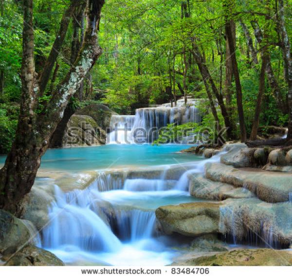 preview Kanchanaburi Falls coloring