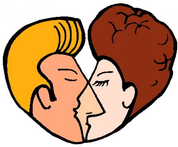 Kissing clipart