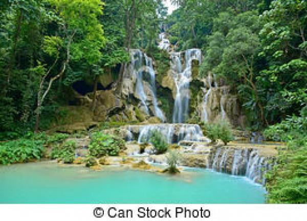 Kuang Si Waterfall clipart