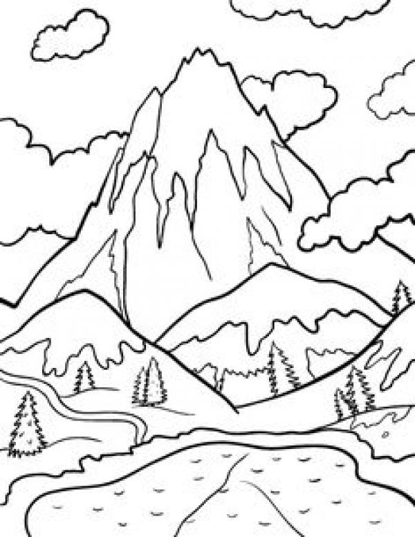 Pandora Mountains coloring
