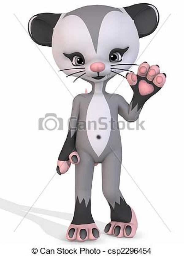 Opossum clipart