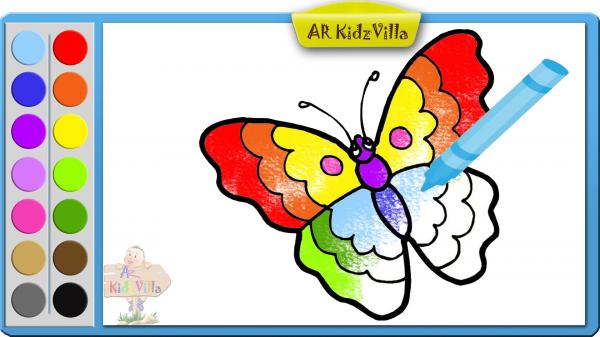 preview Rainbow Butterfly coloring