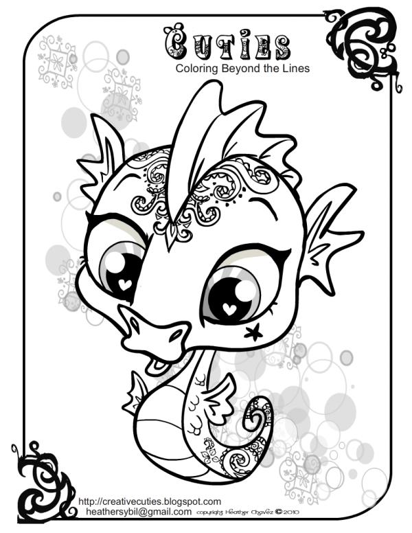 preview Seahorse coloring