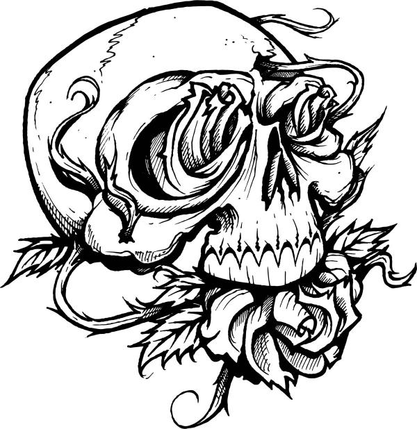 preview Skull coloring