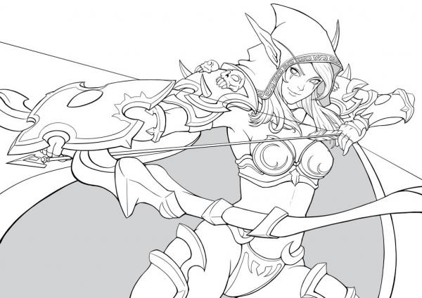 preview Sylvanas Windrunner coloring