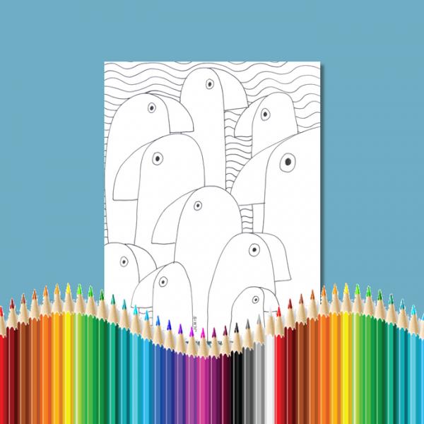 preview The Flock coloring