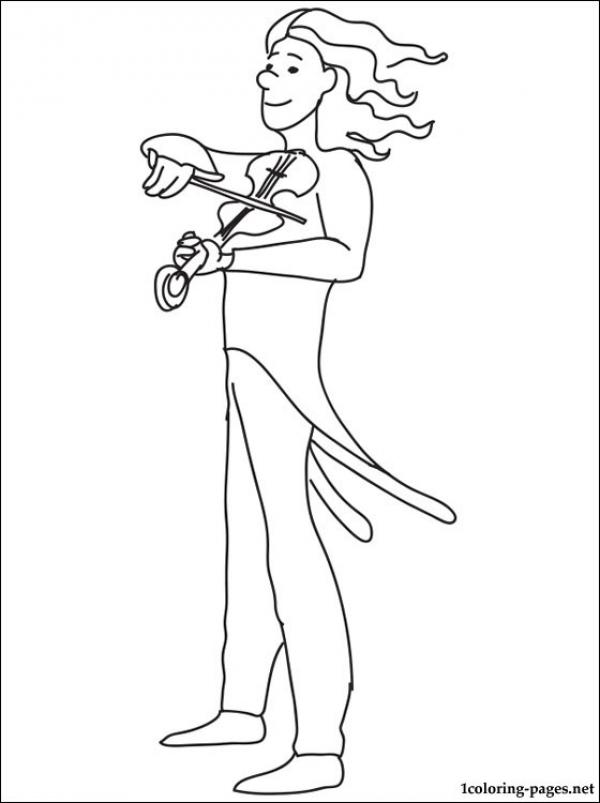 preview Violinist coloring